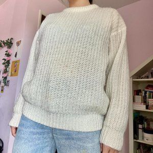 White Knitted Sweater